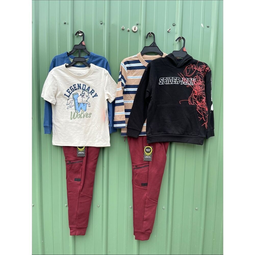 Boys T-Shirts Spiderman Hoodie & Pants Set Size M